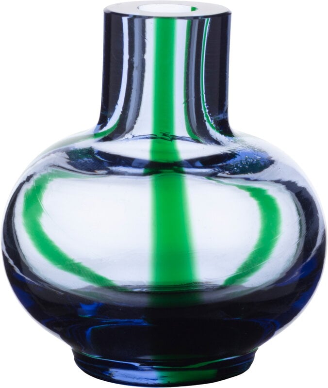 Marimekko Mini-Vase, 2 Stk., hellblau - dunkelgrün - rot - weiß, extrabild