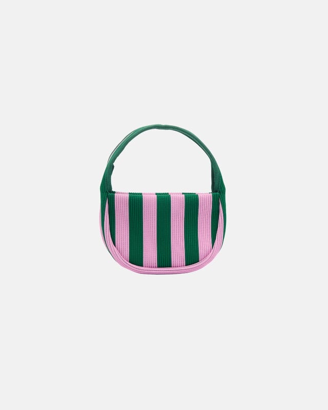 Marimekko Knitted Mini Handbag Merirosvo käsilaukku, pinkki - tummanvihreä, tuotteen lisäkuva