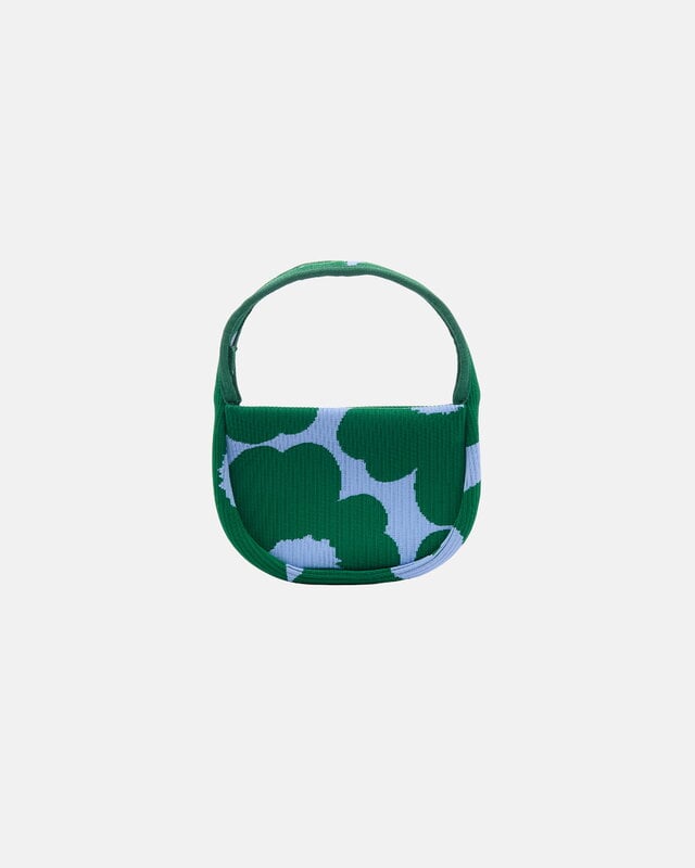 Marimekko Knitted Mini Handbag Unikko, dark green - blue, extra image