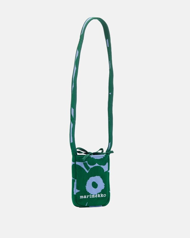 Marimekko Knitted Phone Pocket Unikko, dark green - blue, extra image