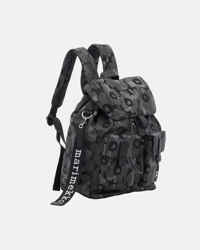 Marimekko Mochila Everything, L, Unikko, gris - gris oscuro, vista 3