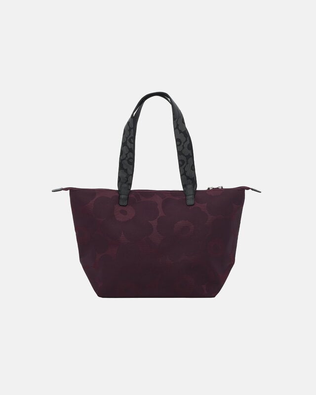 Marimekko Tote Unikko shoulder bag, M, burgundy - dark burgundy, view 3