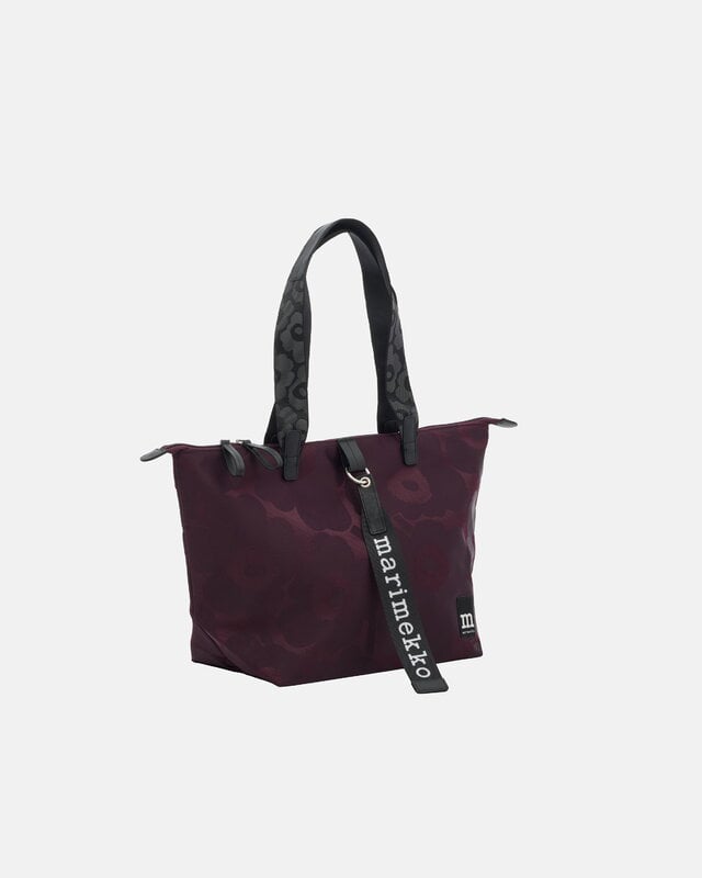 Marimekko Tote Unikko shoulder bag, M, burgundy - dark burgundy, view 4