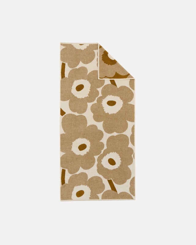 Marimekko Asciugamano da bagno Unikko, 70 x 150 cm, bianco sporco - bronzo, vista 2