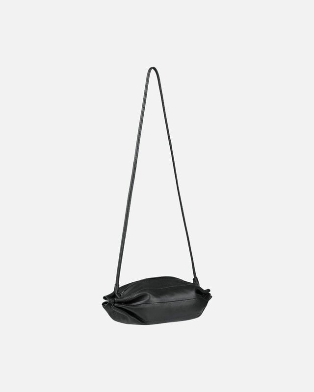 Marimekko Pikku Karla shoulder bag, black leather, view 3