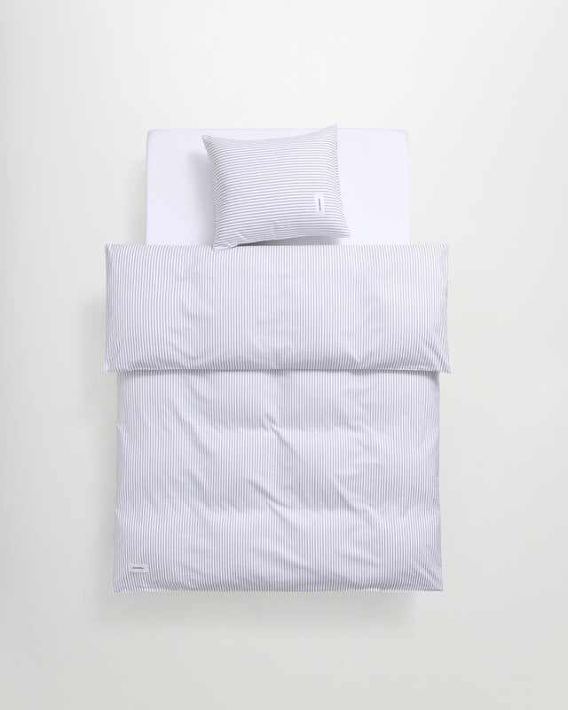 Magniberg Wall Street Oxford duvet cover, striped grey, view 2