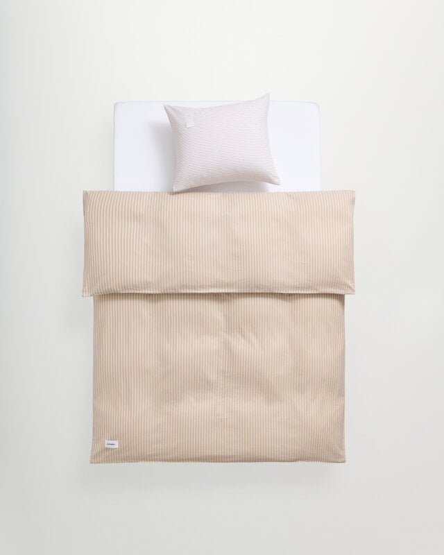 Magniberg Wall Street Oxford duvet cover, striped medium beige, view 2