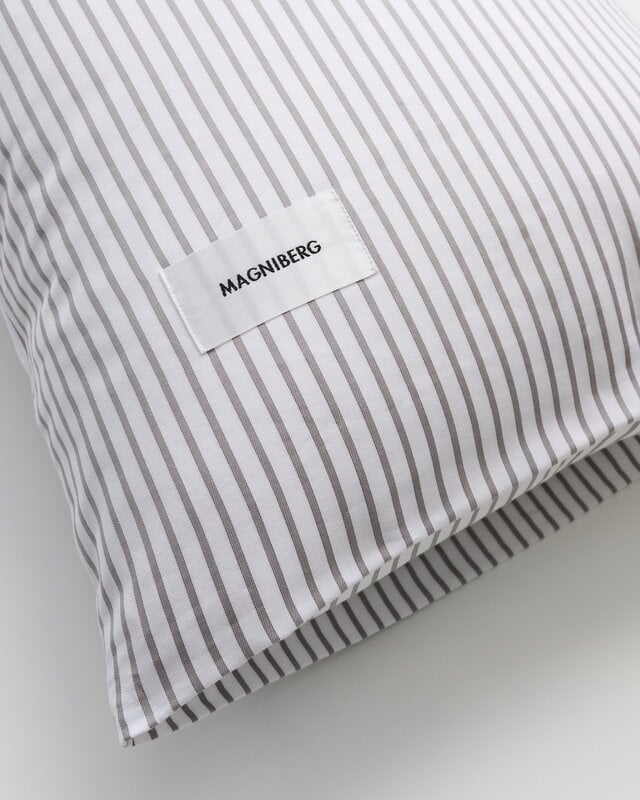 Magniberg Wall Street Oxford tyynyliina, raidallinen harmaa, näkymä 3