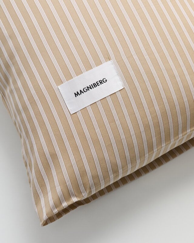 Magniberg Wall Street Oxford tyynyliina, raidallinen medium beige, näkymä 4