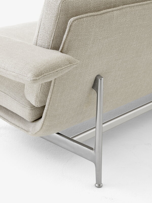 &Tradition Meantime AV31 3-seater sofa, polished aluminium - beige Ecriture 0210, extra image