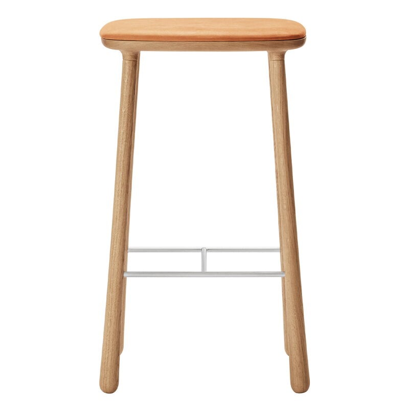 Møbel Copenhagen Cuba Barhocker, 77 cm, Eiche geölt - Cognacleder, extrabild