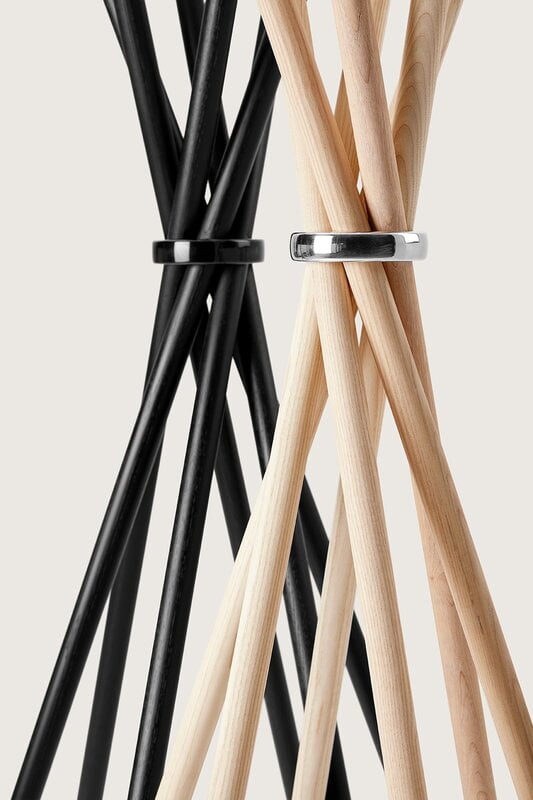Møbel Copenhagen Coat standing coat rack, white oiled ash - polished aluminium, extra image