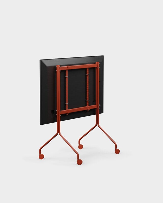 Pedestal Moon Rollin' TV stand, burnin red, view 4