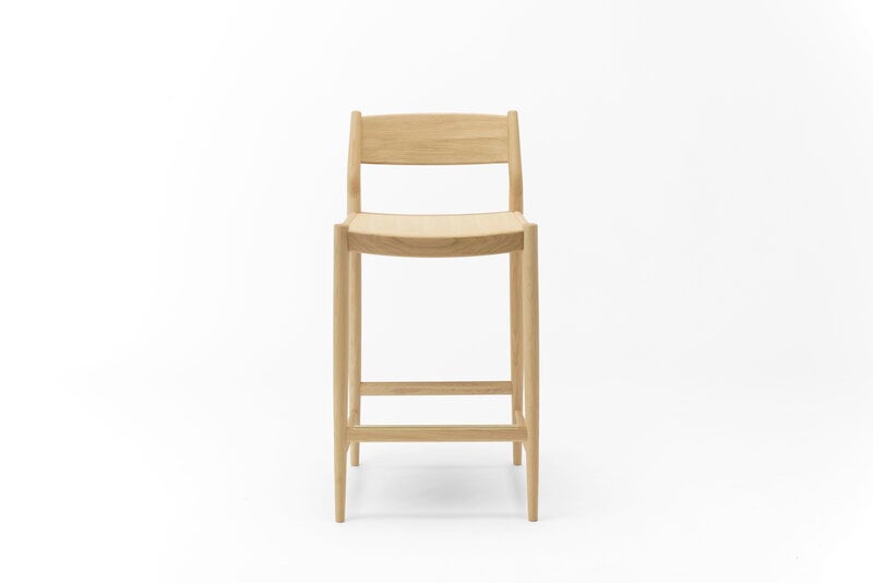 Karimoku Case N-BS01 Barhocker, niedrig 66,5 cm, lackierte Eiche, extrabild
