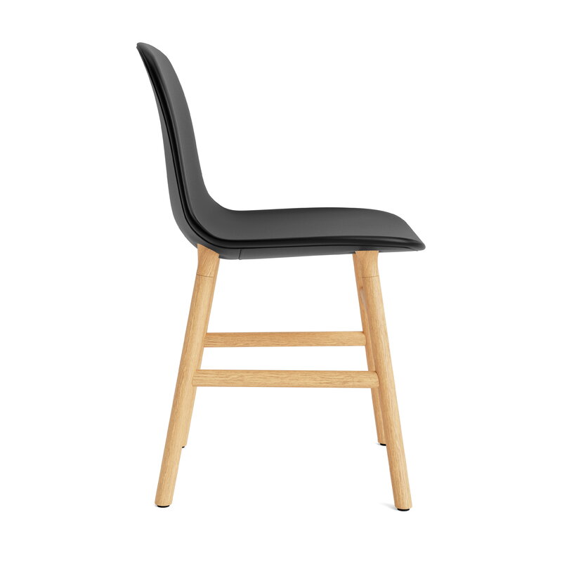 Normann Copenhagen Sedia Form, rovere - pelle Ultra nera, vista 4