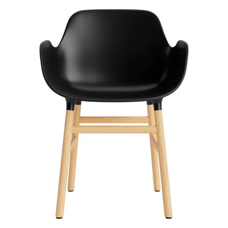 Normann Copenhagen Sedia Form con braccioli, nero - rovere, vista 2