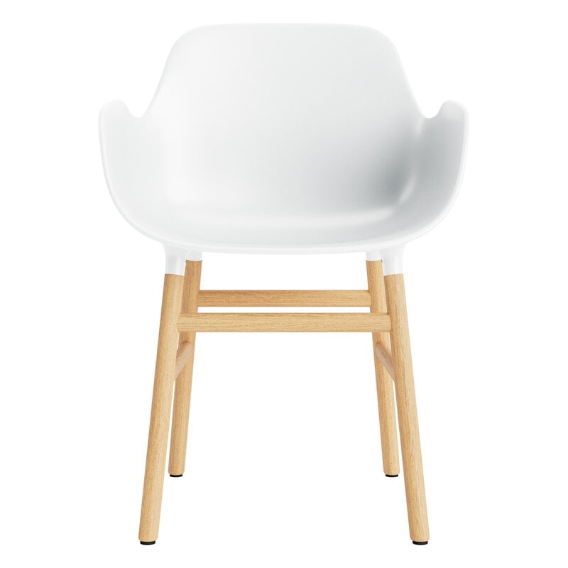 Normann Copenhagen Sedia Form con braccioli, bianco - rovere, vista 3