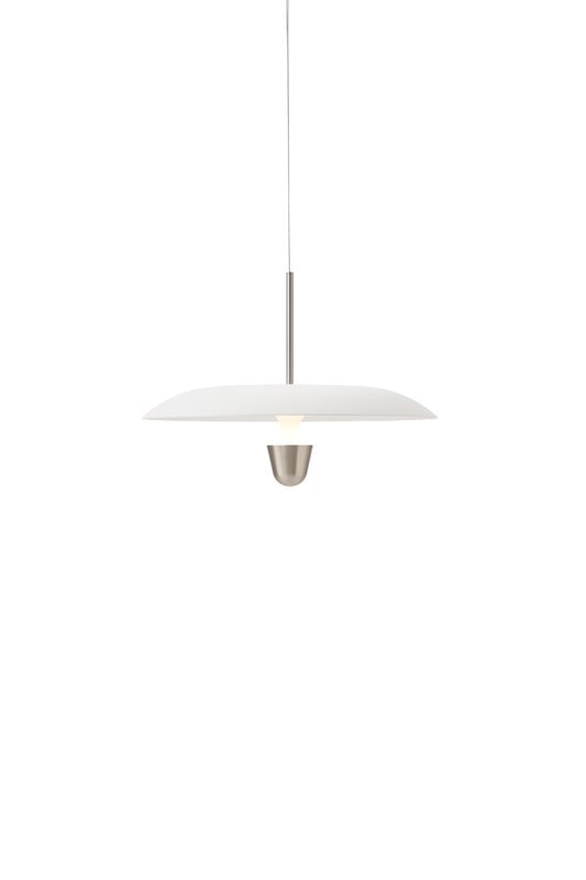 New Works Kantarell pendant lamp, 55 cm, nickel - white, extra image