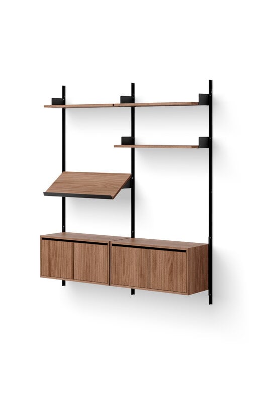 New Works New Works cabinet, low with doors, walnut, extra image