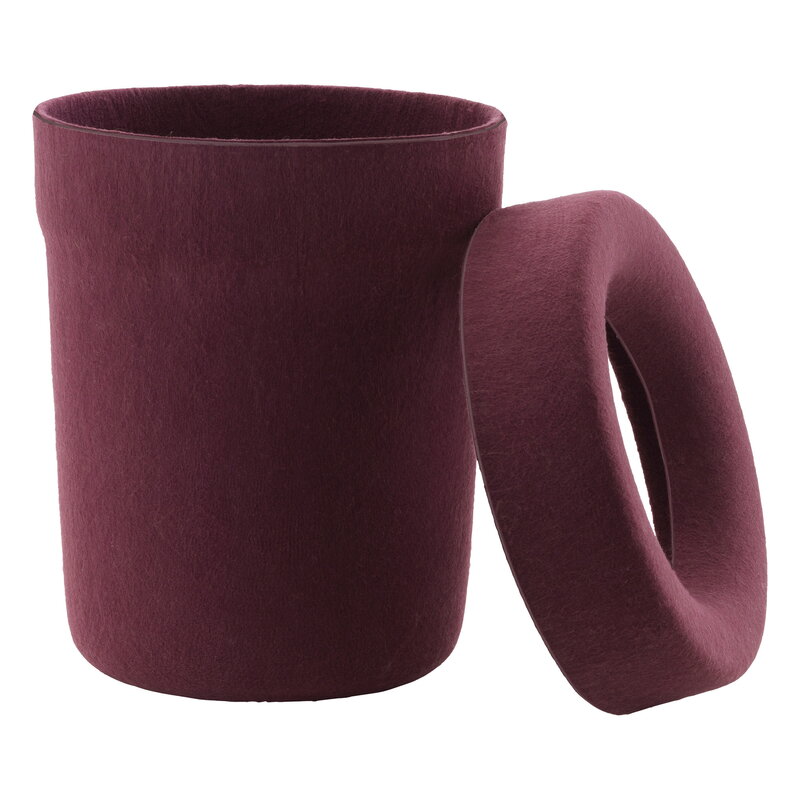 Normann Copenhagen Hide office bin, burgundy, extra image