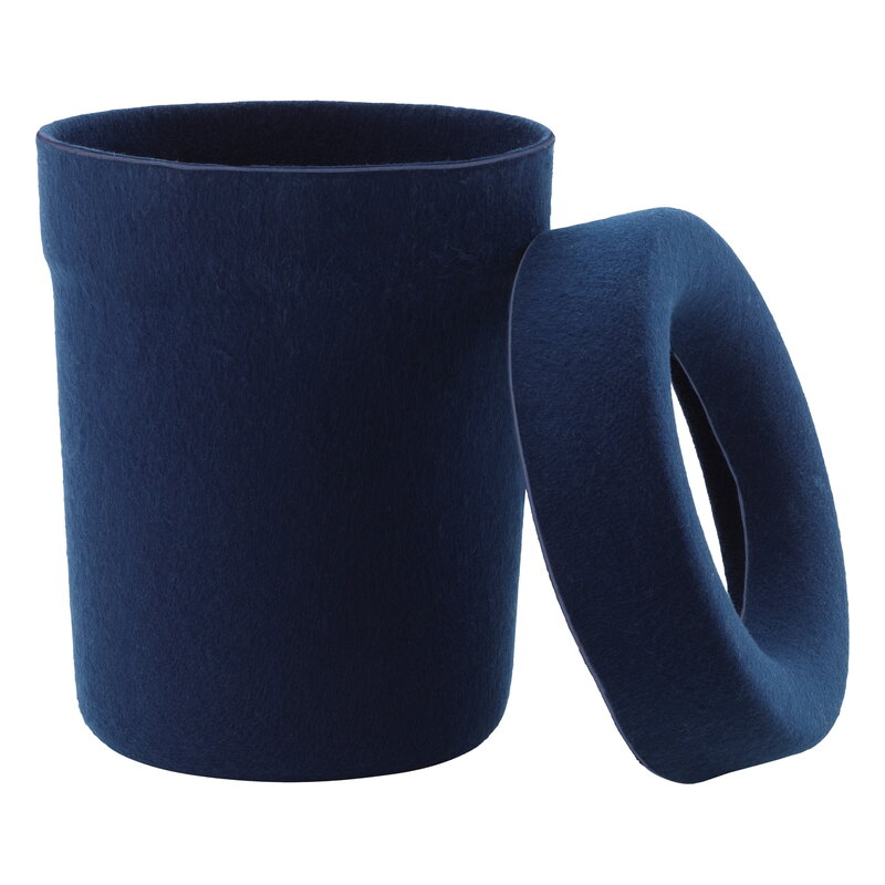 Normann Copenhagen Hide office bin, dark blue, extra image
