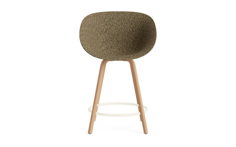 Normann Copenhagen Fauteuil Mat bar, 65 cm, hêtre - acier crème - algue, image extra