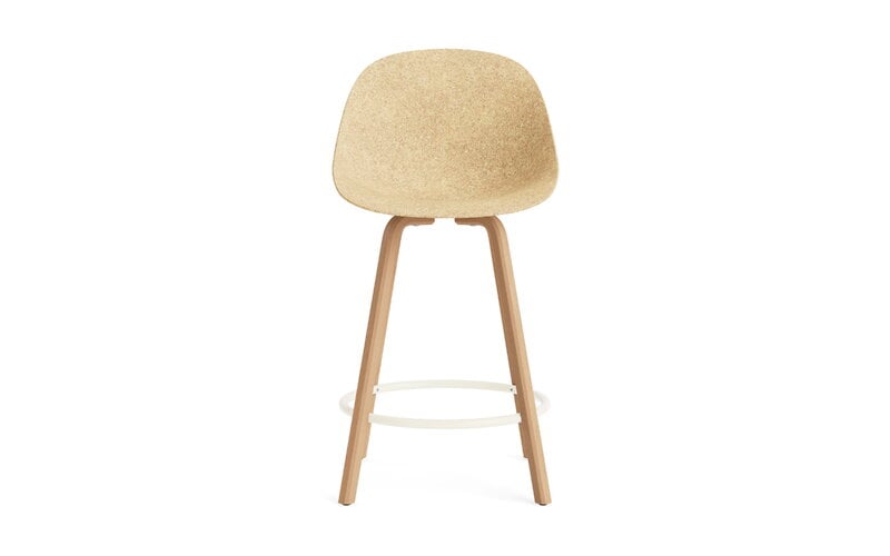 Normann Copenhagen Mat Barhocker, 65 cm, Buche - Creme Stahl - Hanf, extrabild