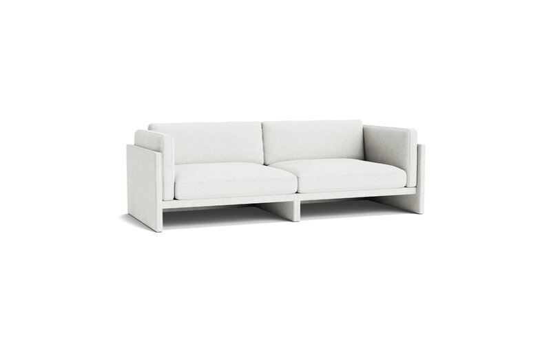 Normann Copenhagen Softy modulares Sofa, 3-Sitzer, Hallingdal 110 hellgrau, extrabild