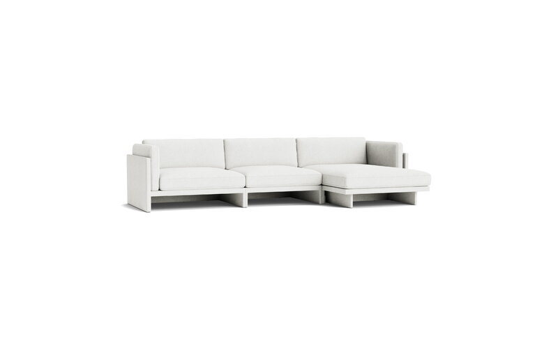 Normann Copenhagen Softy modulsoffa, 4-sits, divan höger, Hallingdal 110 l. grå, extrabild