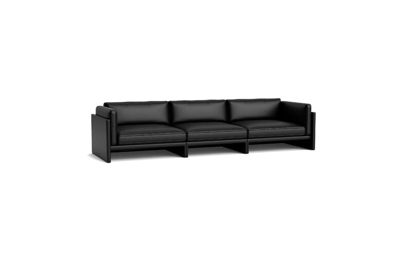 Normann Copenhagen Softy modular sofa, 4-seater, Ultra 41599 black leather, extra image