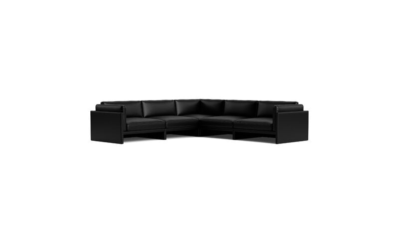 Normann Copenhagen Softy modular sofa, 6-seater, corner, Ultra 41599 black leather, extra image