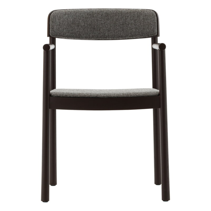 Normann Copenhagen Timb sillón, marrón - Hallingdal 368 gris oscuro, imagen extra