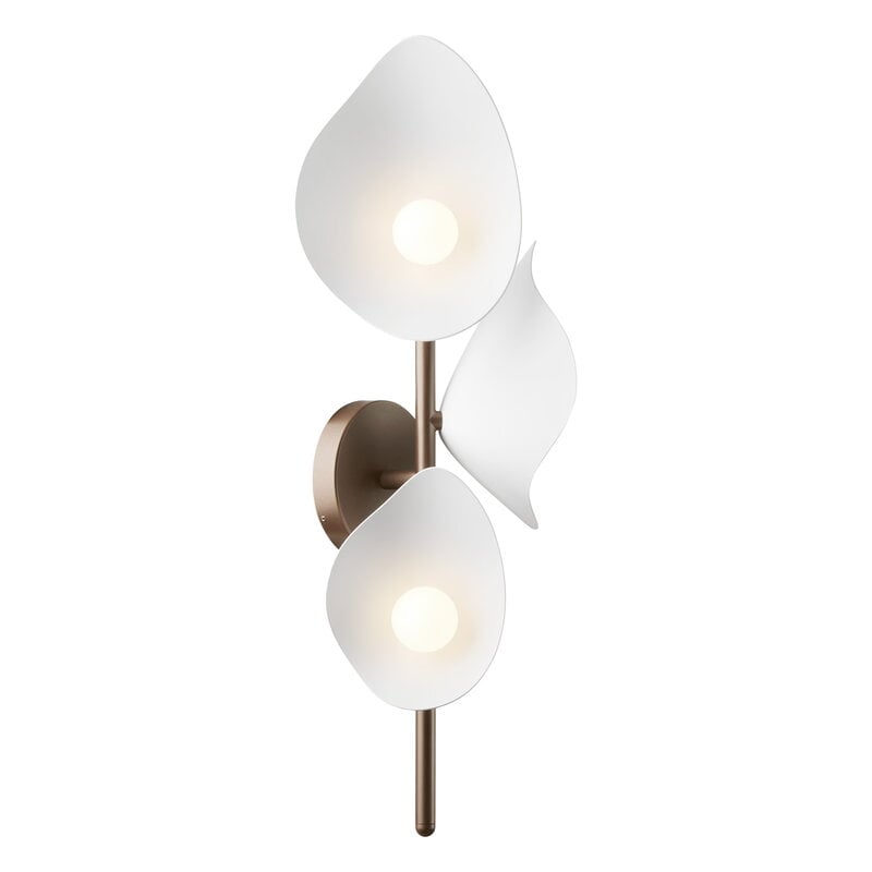 Nuura Florii 3 wall lamp, dark bronze - white | Finnish Design Shop