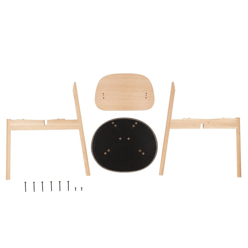 Ishinomaki Laboratory Obon chair, natural - Kvadrat Steelcut Trio 3 205, imagen extra