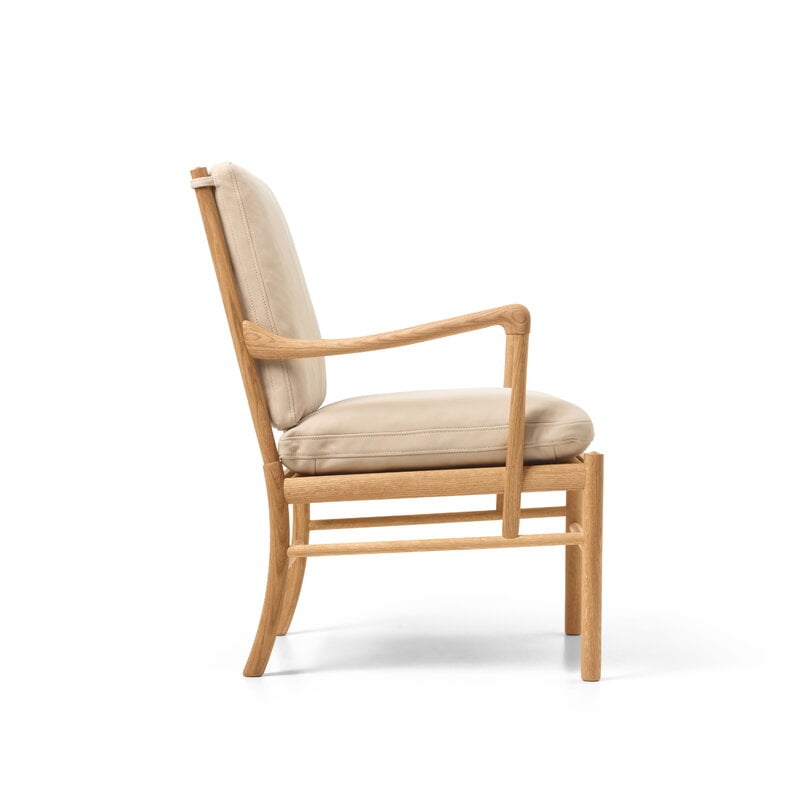 Carl Hansen & Søn OW149 Colonial Stuhl, geölte Eiche - Terra Leder Lime, extrabild