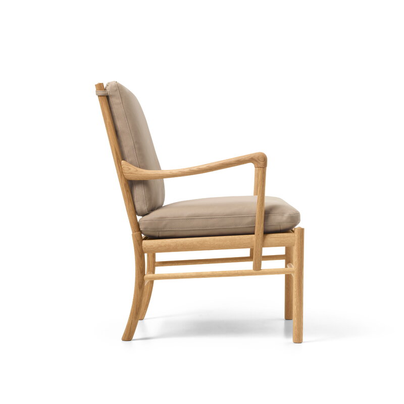 Carl Hansen & Søn OW149 Colonial Stuhl, geölte Eiche - Terra Leder Marble, extrabild