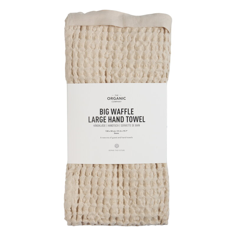 The Organic Company Big Waffle Hand Towel, Clay