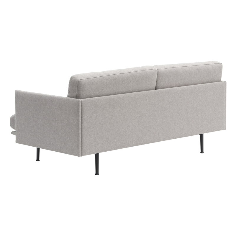 Muuto Outline Soft divano, 2 posti, nero - Clay 12 grigio chiaro, immagine extra
