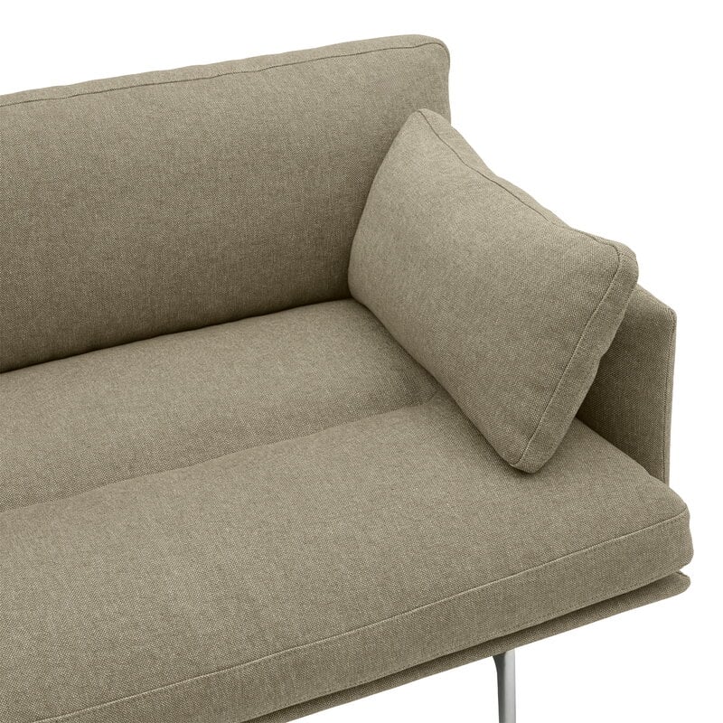Muuto Outline Soft sofá, 3 plazas, aluminio pulido - Clay 15 marrón, imagen extra