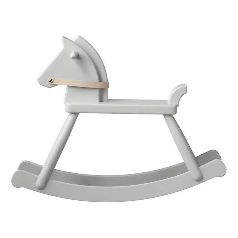 FDB Møbler P12 caballo mecedora, gris azulado, vista 3