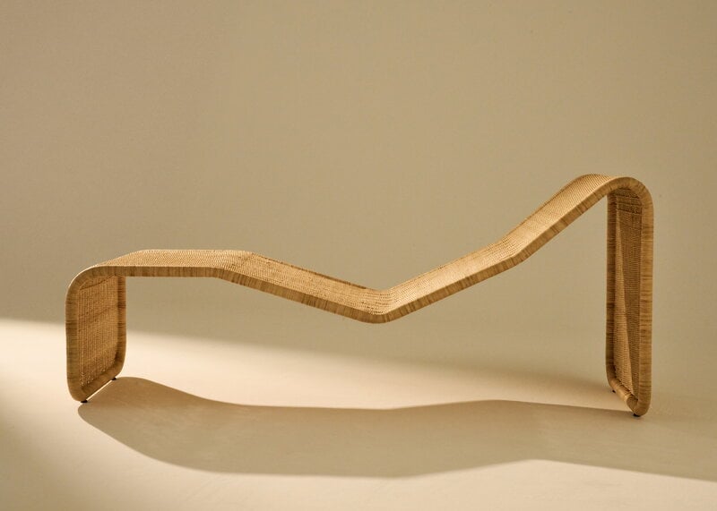 GUBI P3S chaise longue, rattan, extra image