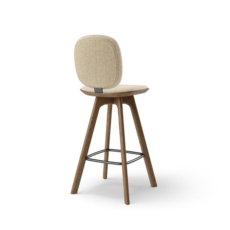 Brdr. Krüger Sgabello da bar Pauline Comfort, 65 cm, rovere affumicato - Moss cream, immagine extra