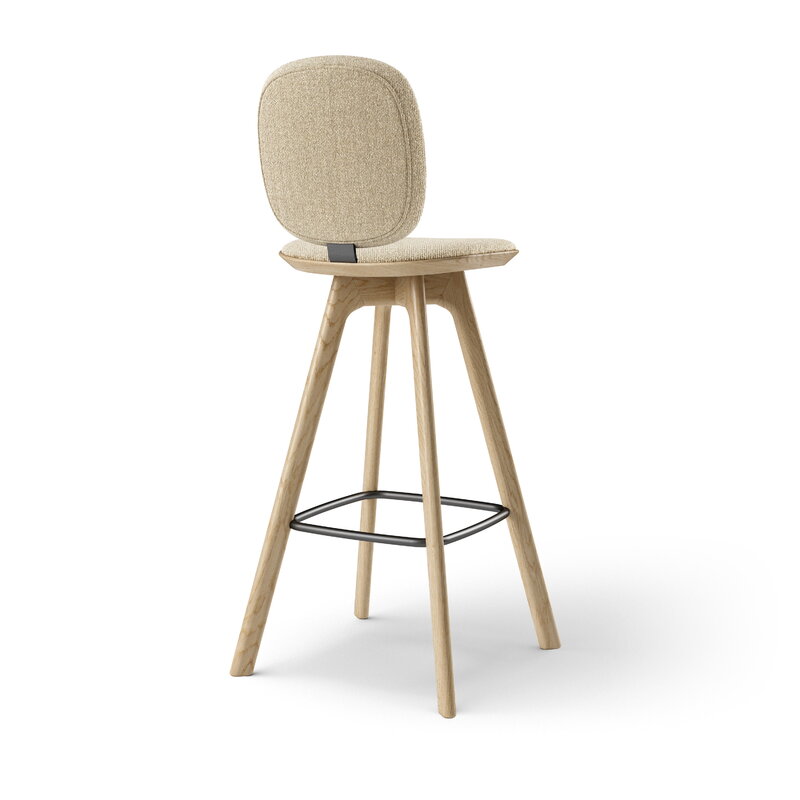 Brdr. Krüger Pauline Comfort Barhocker, 75 cm, geölte Eiche - Mooscreme, extrabild