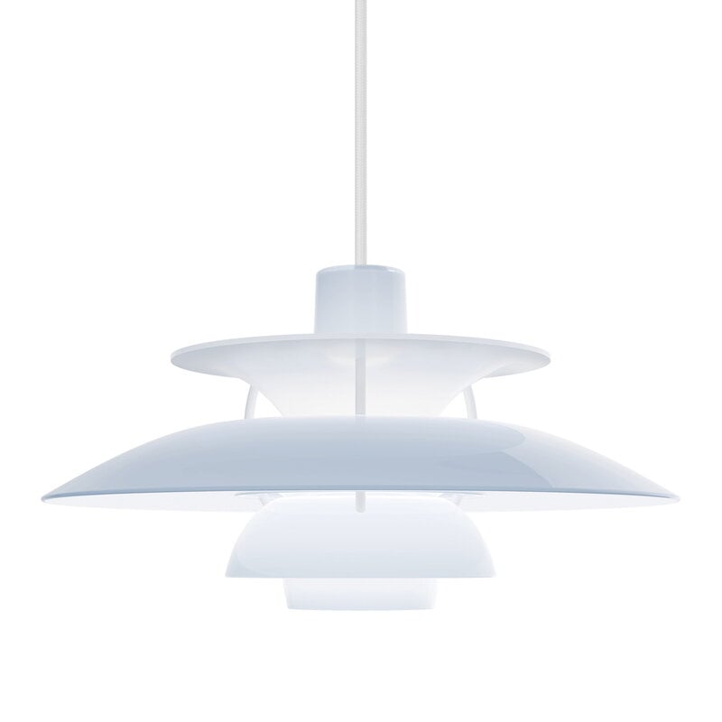 Louis Poulsen PH 5 320 Opal riippuvalaisin, pale blue, näkymä 3