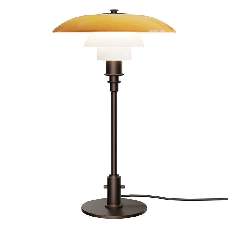 Louis Poulsen PH 3/2 table lamp, Centenary Edition, aged brass - amber - opal white, extra image