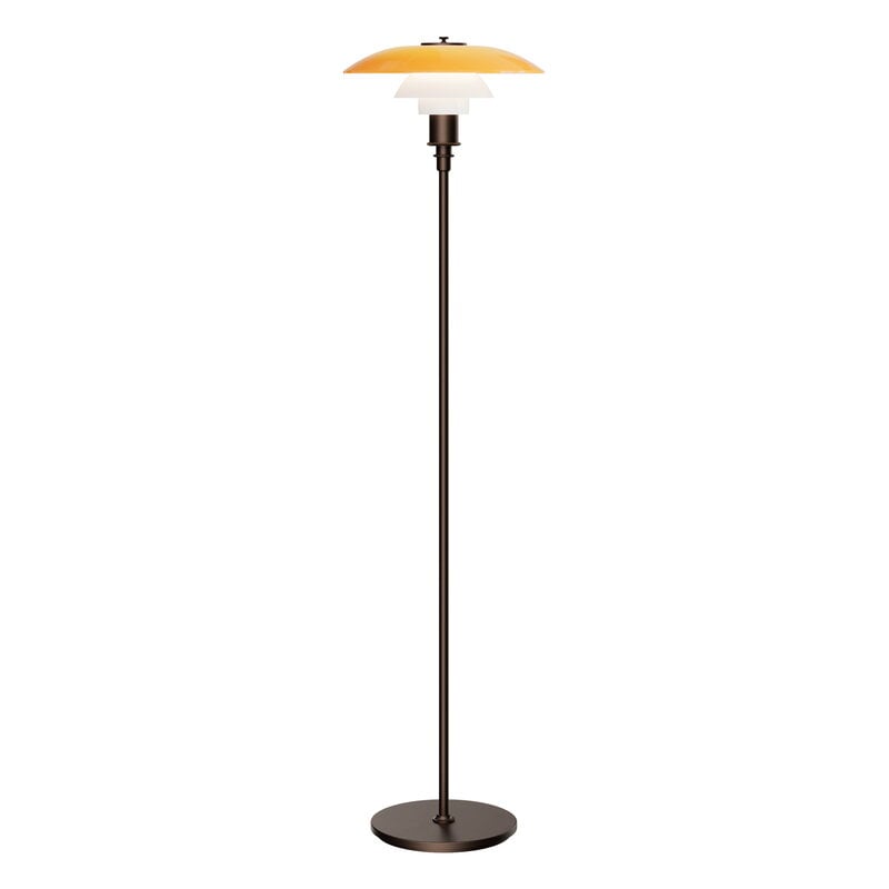 Louis Poulsen PH 3 1/2-2 1/2 floor lamp, Centenary Edition, aged brass-amber-opal white, extra image