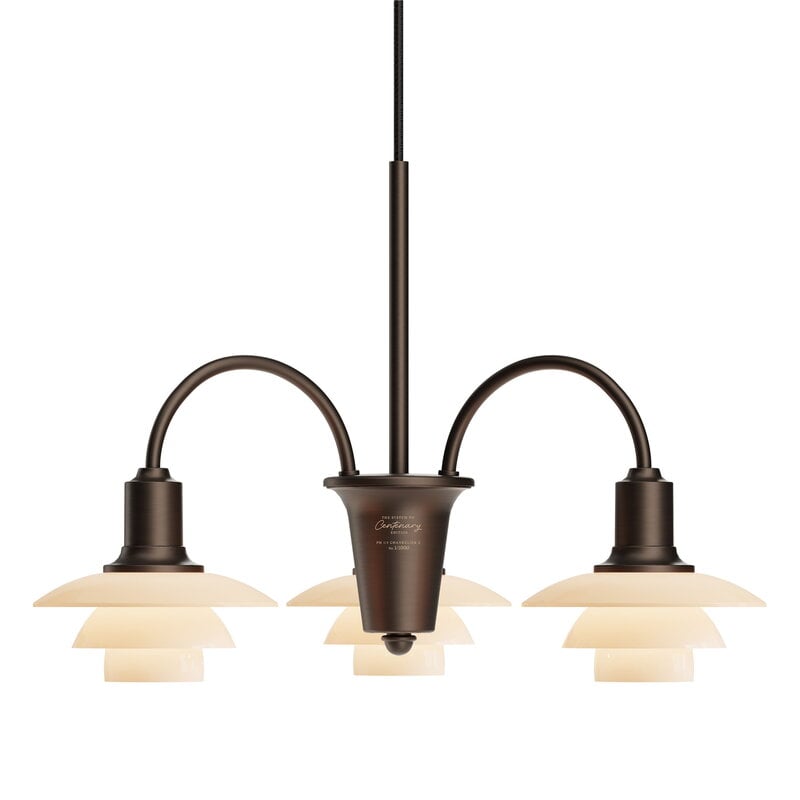 Louis Poulsen PH 1/1 Chandelier 3, Centenary Edition, gealtertes Messing - Terrakotta, extrabild
