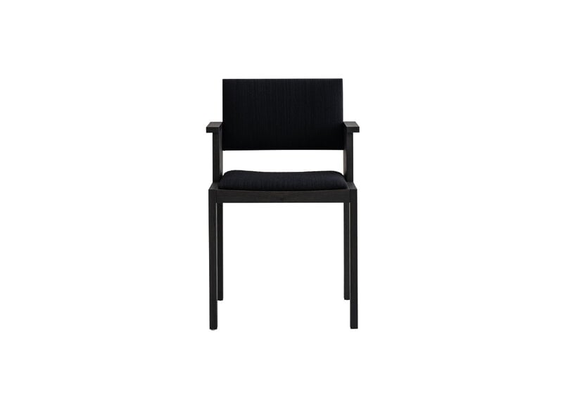 Vaarnii 016 Maasto dining arm chair, upholstered, black - black Kvadrat Alle, extra image