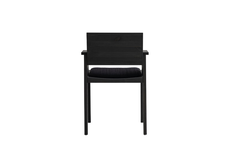 Vaarnii 016 Maasto dining arm chair, upholstered, black - black Kvadrat Alle, extra image