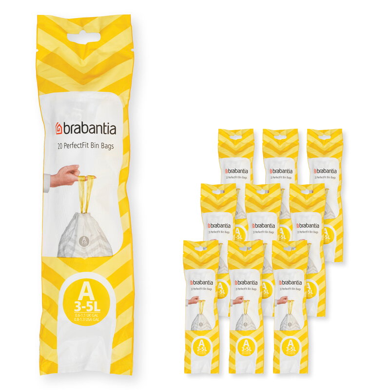 Brabantia PerfectFit bin liners, 200 pcs, white, extra image